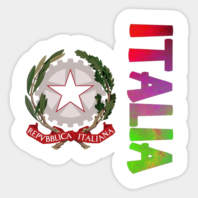 Italia (Italy) Coat of Arms Design Sticker by Naves